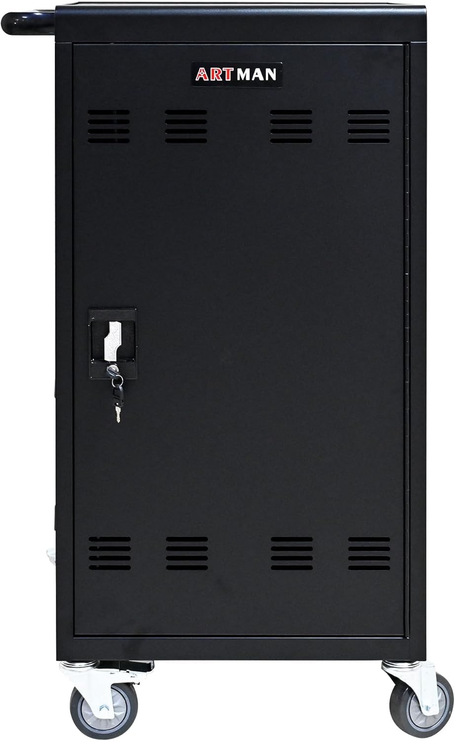 45 Device Mobile Charging Station for Laptops/Tablets/iPads/Chromebooks,45 Bay Lockable Charging Cabinet with Cable Management & Power Strip Included, Laptop & Tablet Storage Carts,Easy Assembly