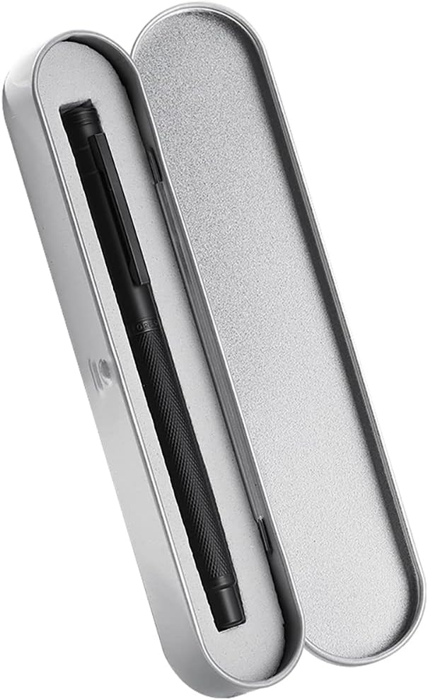 Black Forest Fountain Pen Fine Nib, Ink Cartridge Not Included, Classic Design with Converter and Metal Pen Case Set