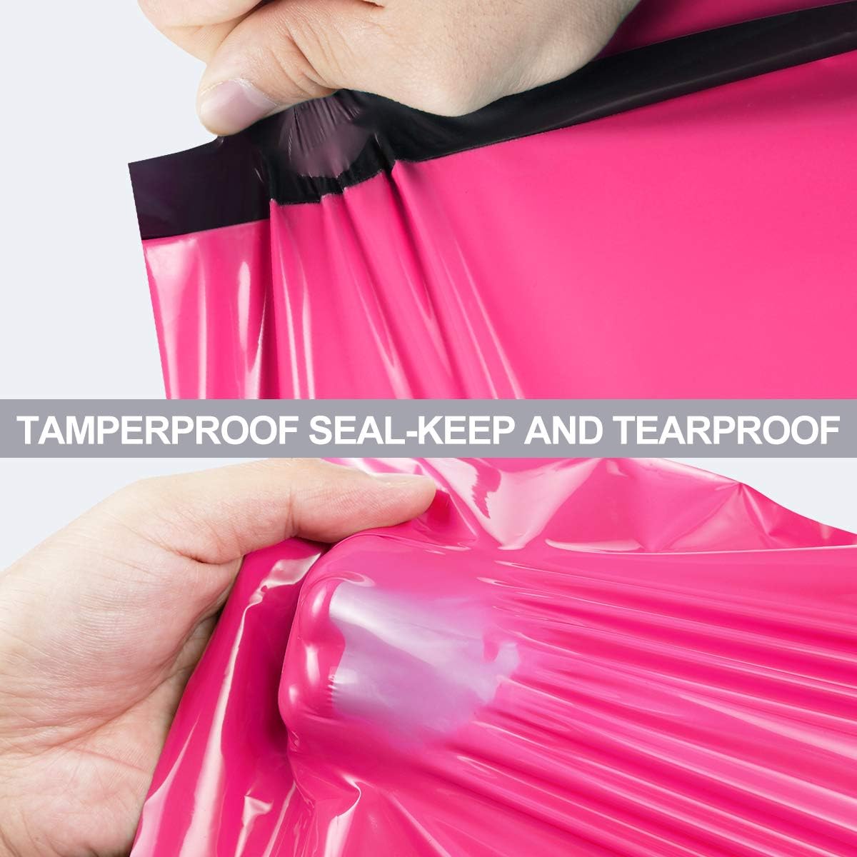 UCGOU Poly Mailers 14.5x19 Inch Hot Pink 100 Pack Large Shipping Bags #7 Strong Thick Mailing Envelopes Self Sealing Adhesive Waterproof and Tear Proof Shipping Bags for Clothes