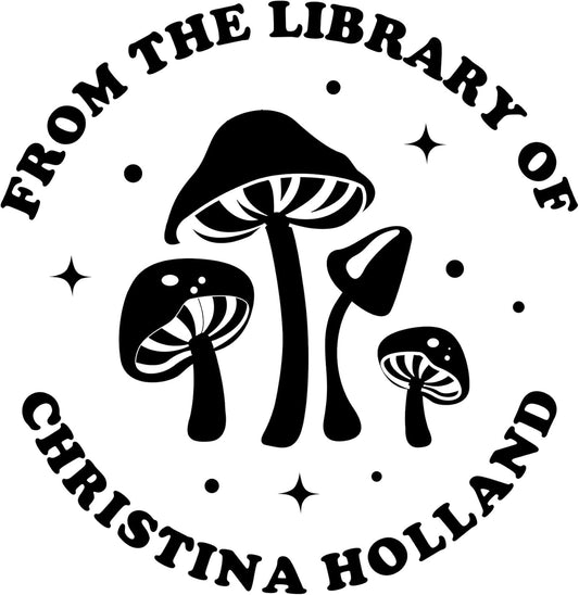 from The Library of Embossers & Stamps for Fantasy Book Readers | Custom Embosser | Custom Stamp | Ex Libris | Elevate Your Fantasy Collection of Stories and Novels (Design 13, Self-Inking Stamp)