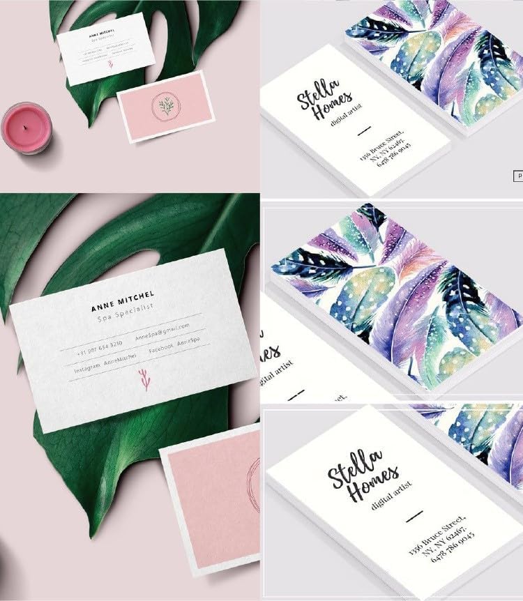 100pcs custom business cards thank you cards with logo picture 300gsm coated paper laminate two-sided printed (style 8)