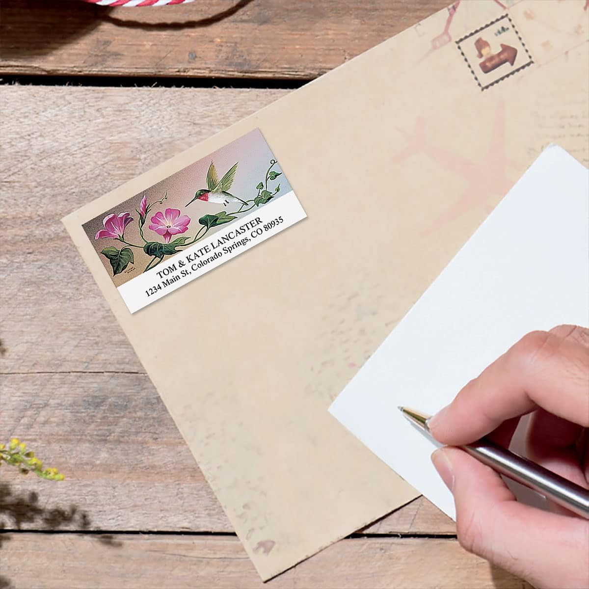 Colorful Images Ruby Hummingbird Return Address Mailing Labels, Personalize with Name & Addresses, Set of 144 Self Adhesive, Easy Peel Flat Label Sheets, 1 ⅛ x 2 ¼”, 1 Design