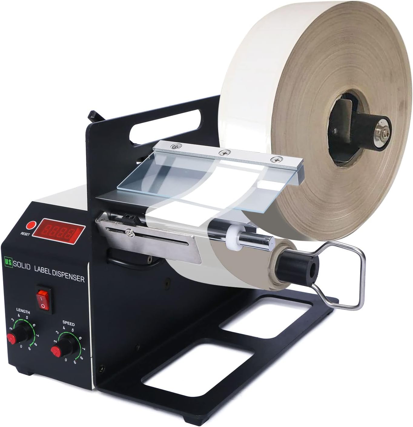 U.S. Solid Automatic Label Dispenser - Dispensing Machine for Translucent and Opaque Labels - Max Width 160MM