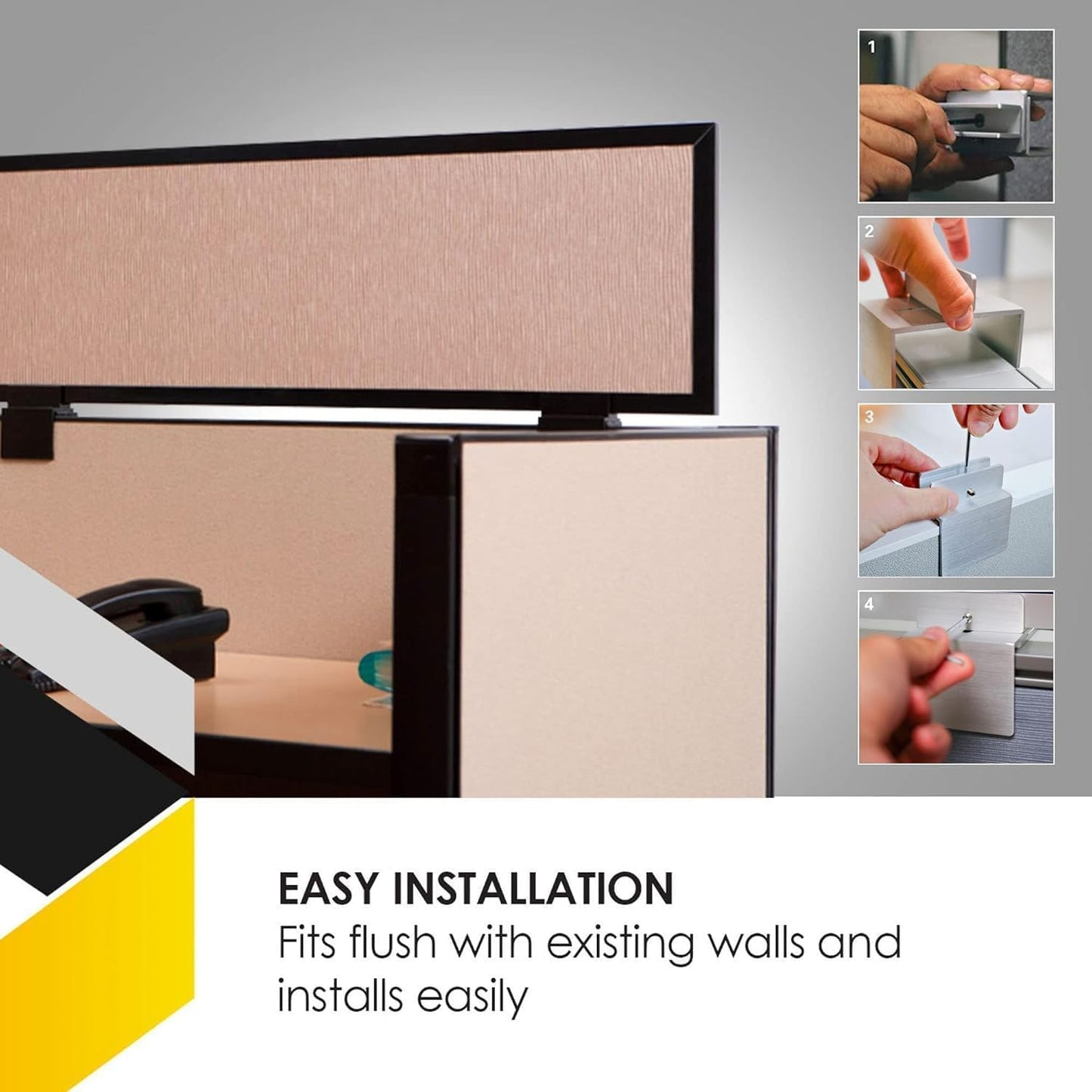 OBEX Acoustical Cubicle Privacy Screen Extender Desk Panel & Office Divider, Add Separation & Block Noise, 18" x 66", Twilight