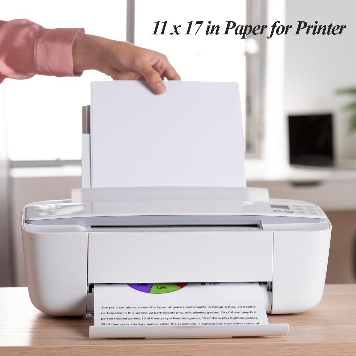 (3-Pack) 11" x 17" Blank Print Paper, 135Sheets/270Pages Copy Paper, DIY Template Printing in Office, 100gsm Blank Paper