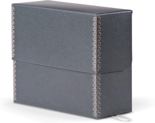 Gaylord Archival Blue/Grey Flip-Top Document Storage Box - 4W x 15 1/4L x 10 1/4" H