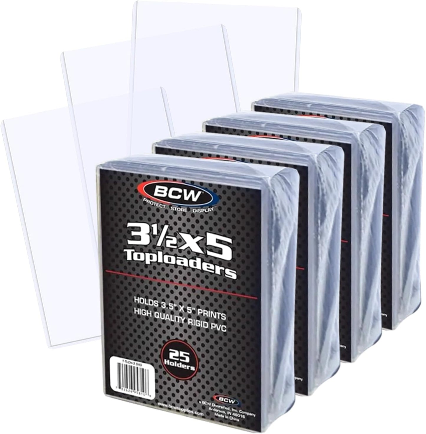 BCW 3.5x5 Topload Holder - 100 Pack | Premium Rigid Plastic Protector Case for Trading Cards, Index Cards, and Photos | Perfect Fit for Transformer TCG, Magic: The Gathering, and More