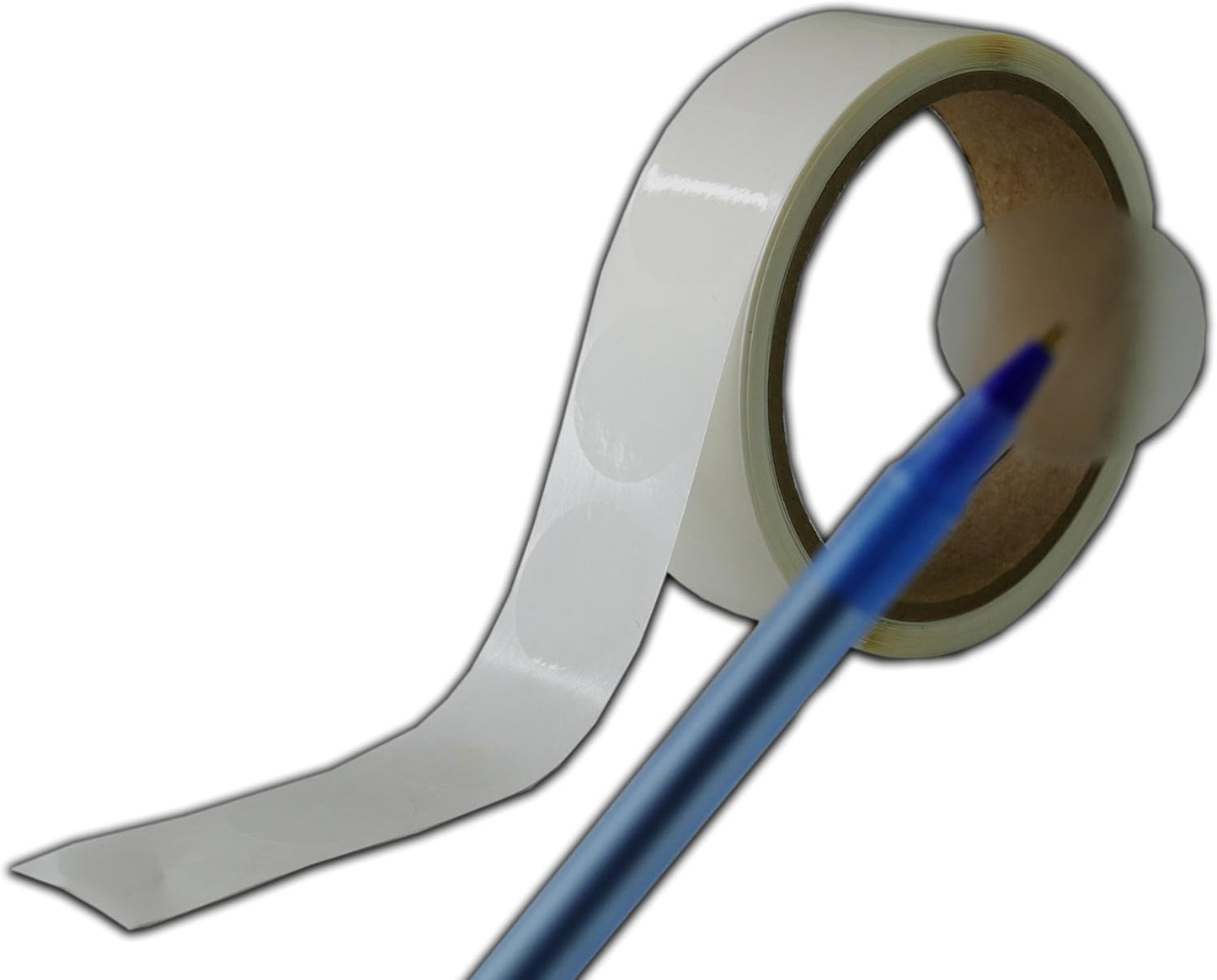 1,000 Super Gloss Clear Round Stickers (with Dispenser Box) Clear Retail Package Seals Mailing Seals Envelope Seals 1" Round Circle Wafer Stickers 1000 Per Roll (1 Roll Per Box) USA (1 Box (1000))