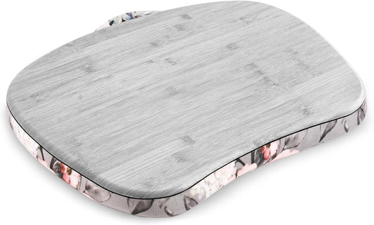 Lap Laptop Desk - Portable Lap Desk with Pillow Cushion, Fits up to 15.6 inch Laptop for Home Office Students Use as Computer Laptop Stand, Book Tablet(1-Light Grey)