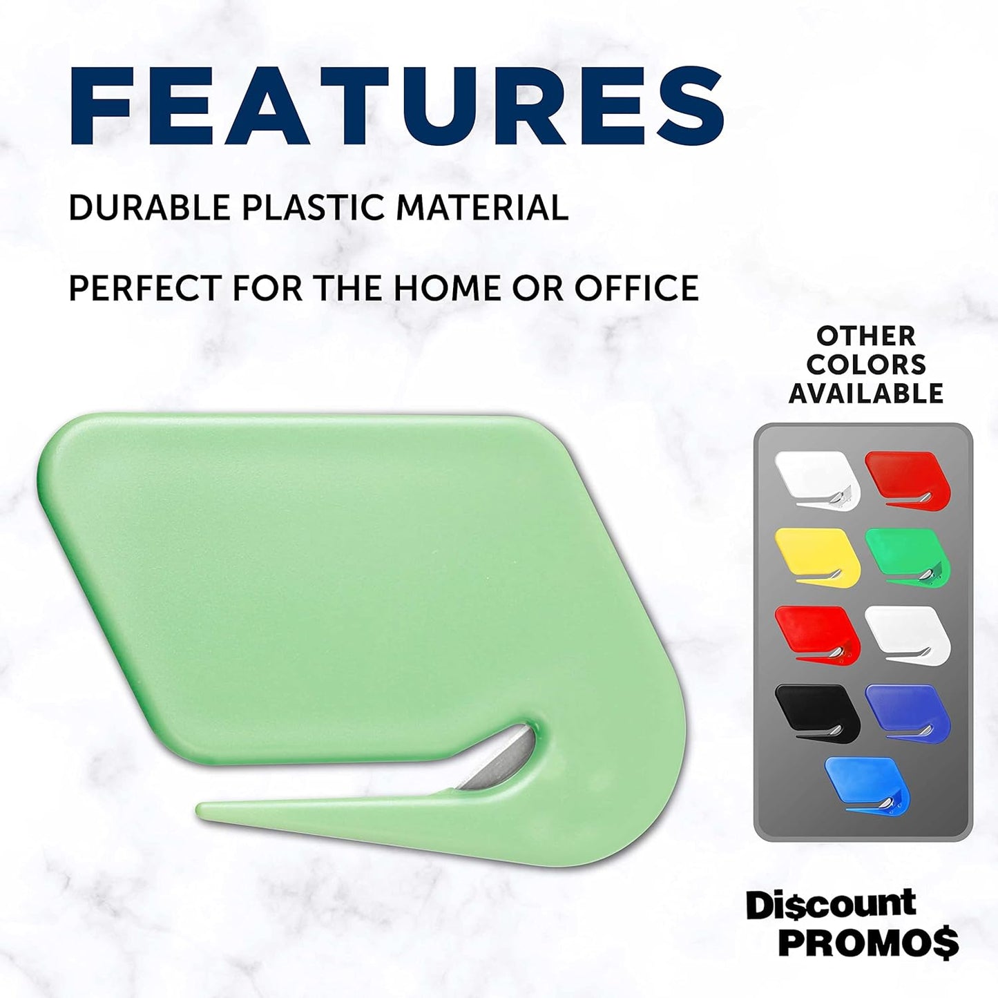 Translucent Plastic Letter Openers Set of 10, Bulk Pack - Perfect for Home or Office - Green