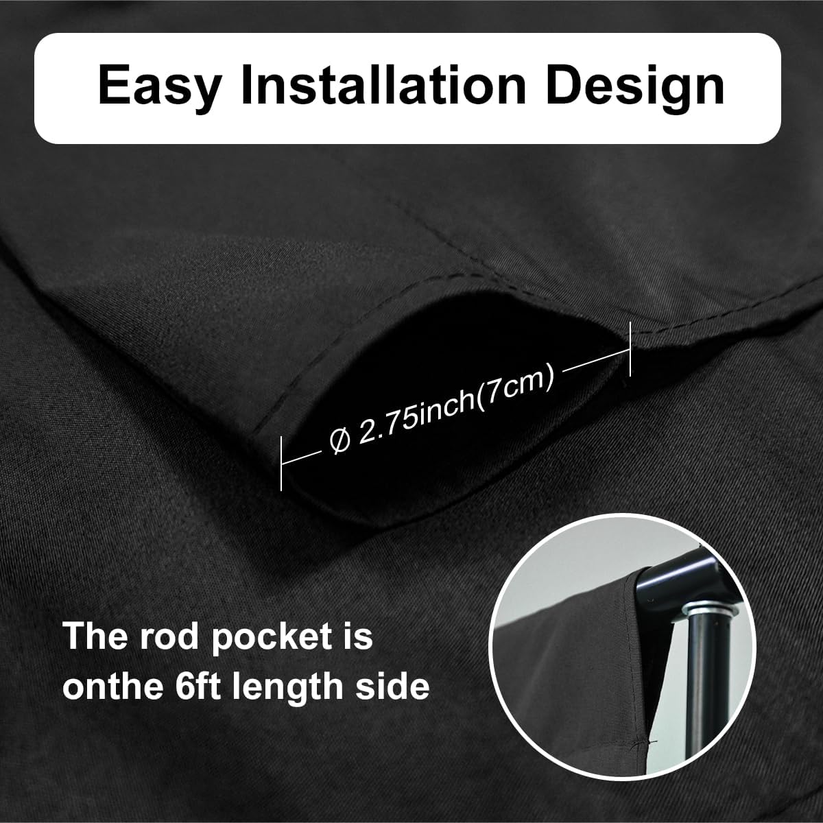 Black Backdrop Background,10 X 7 FT Large Photography Backdrop Photo Photoshoot Background Screen for Photography Photo Booth Backdrops Parties Curtain