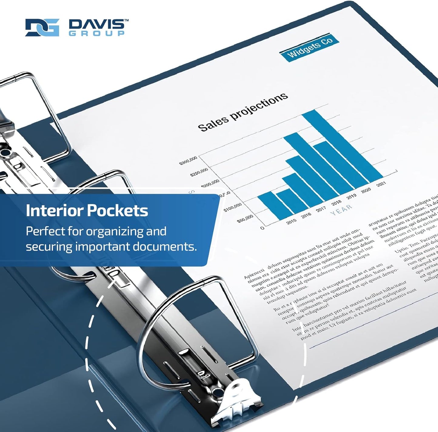 Premium Economy 6-Pack 3-Ring Binders for School or Office, D-Ring Binders, 3 Inch, Navy Blue