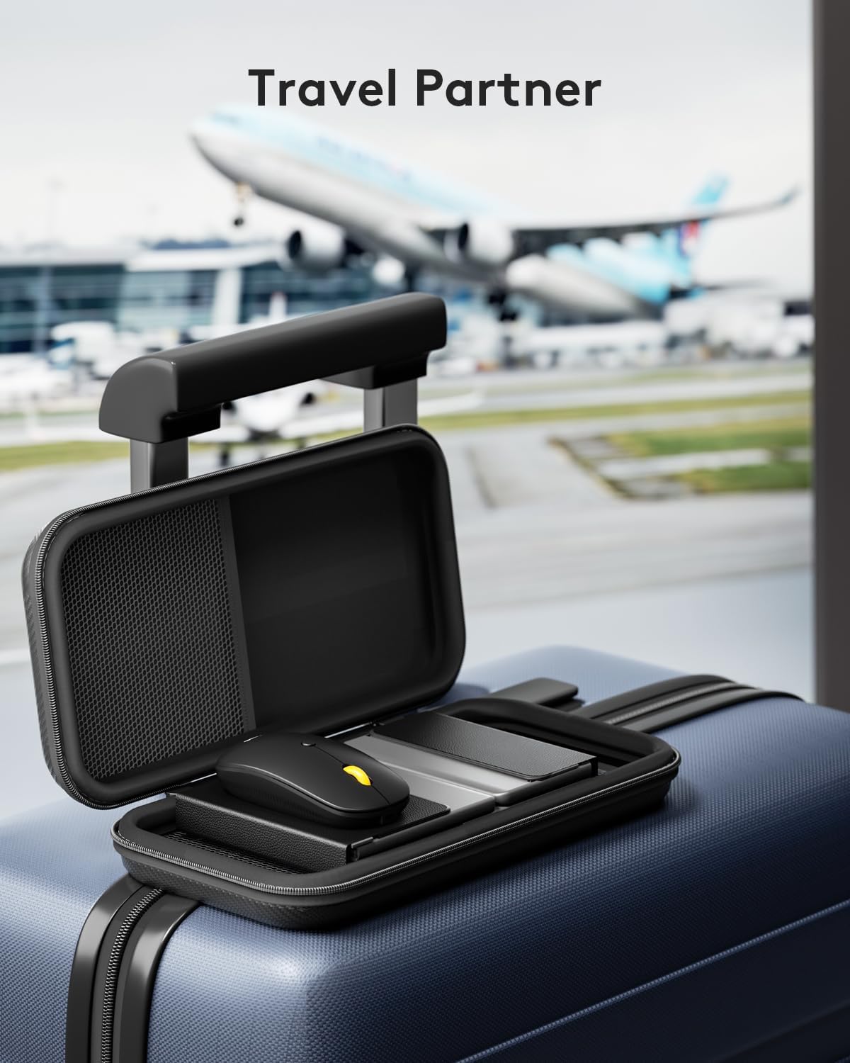 Foldable Keyboard and Mouse, Samsers Folding Bluetooth Keyboard Combo, 2.4G + BT5.0 x 2, Full-Size Portable Travel Keyboard & USB-C Rechargeable Wireless Mouse for Windows Android iOS Mac OS