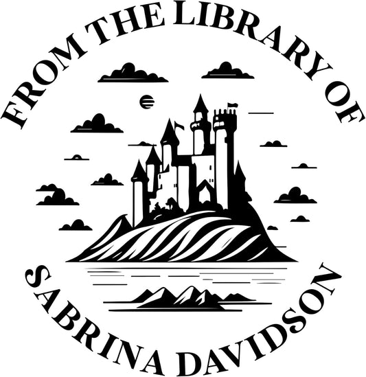 from The Library of Embossers & Stamps for Fantasy Book Readers | Custom Embosser | Custom Stamp | Ex Libris | Elevate Your Fantasy Collection of Stories and Novels (Design 2, Wood Hand Stamp)