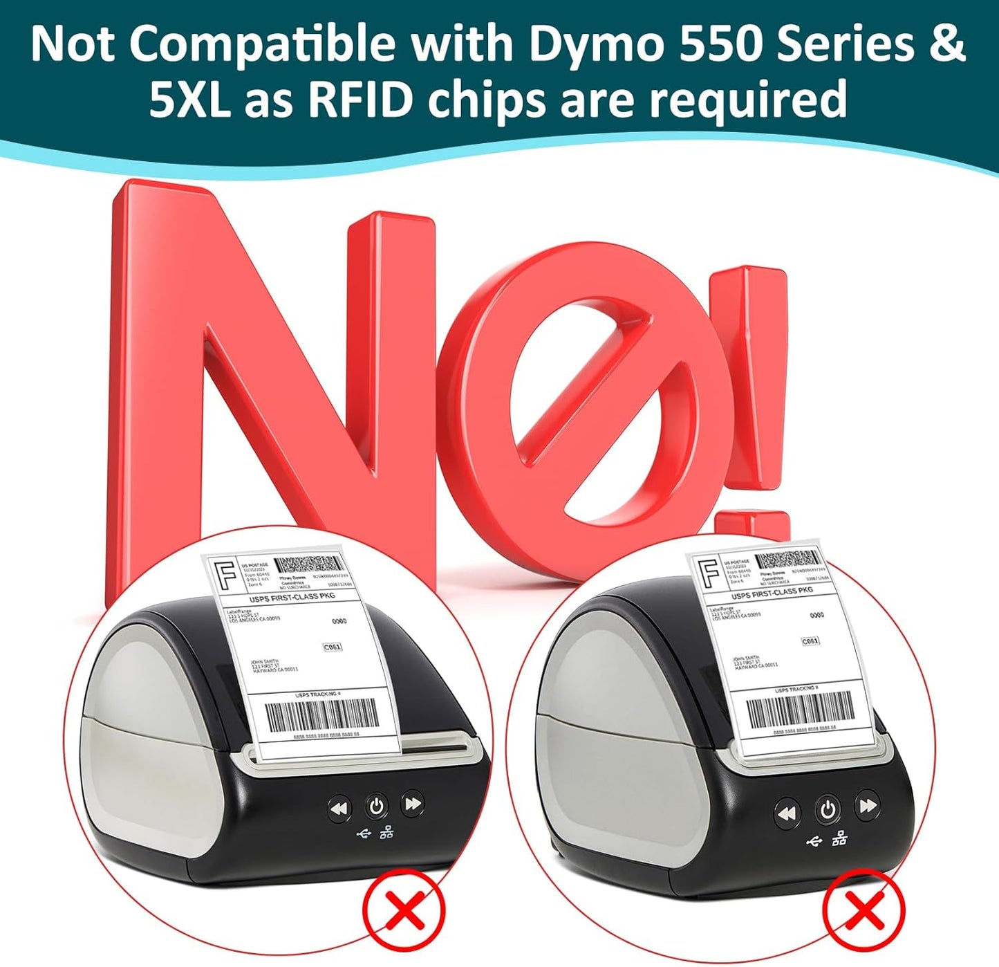 L LIKED 10 Rolls Compatible DYMO 30323 2-1/8" x4" Thermal Shipping & Name Tag Labels, Compatible with Rollo, Zebra, Jadens, Nelko, Munbyn, Phomemo Desktop Printers (2200 Labels)