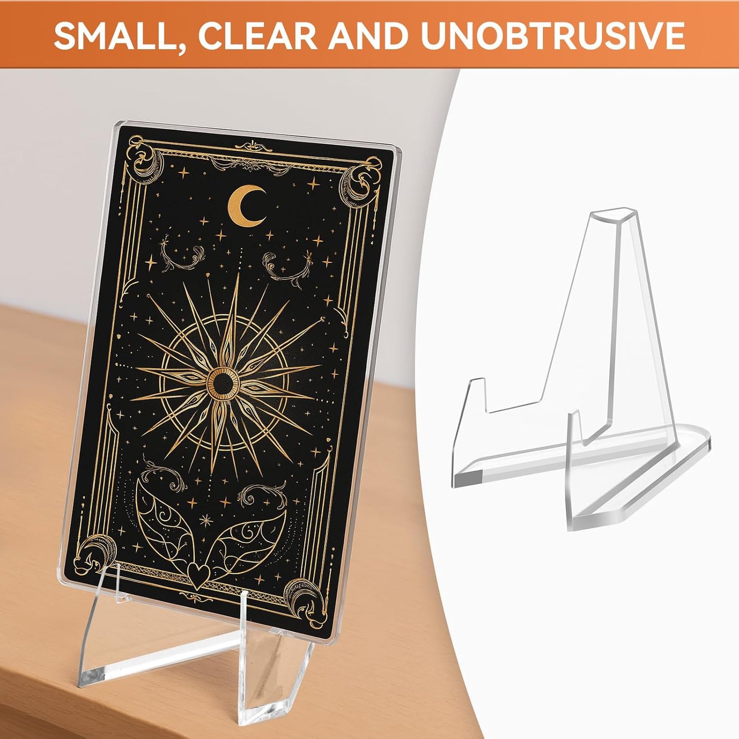 30 Packs Card Display Stand, Mini Clear Easel Stand Holder for Sports Coin Cards Reinforced Design Acrylic Versatile Use