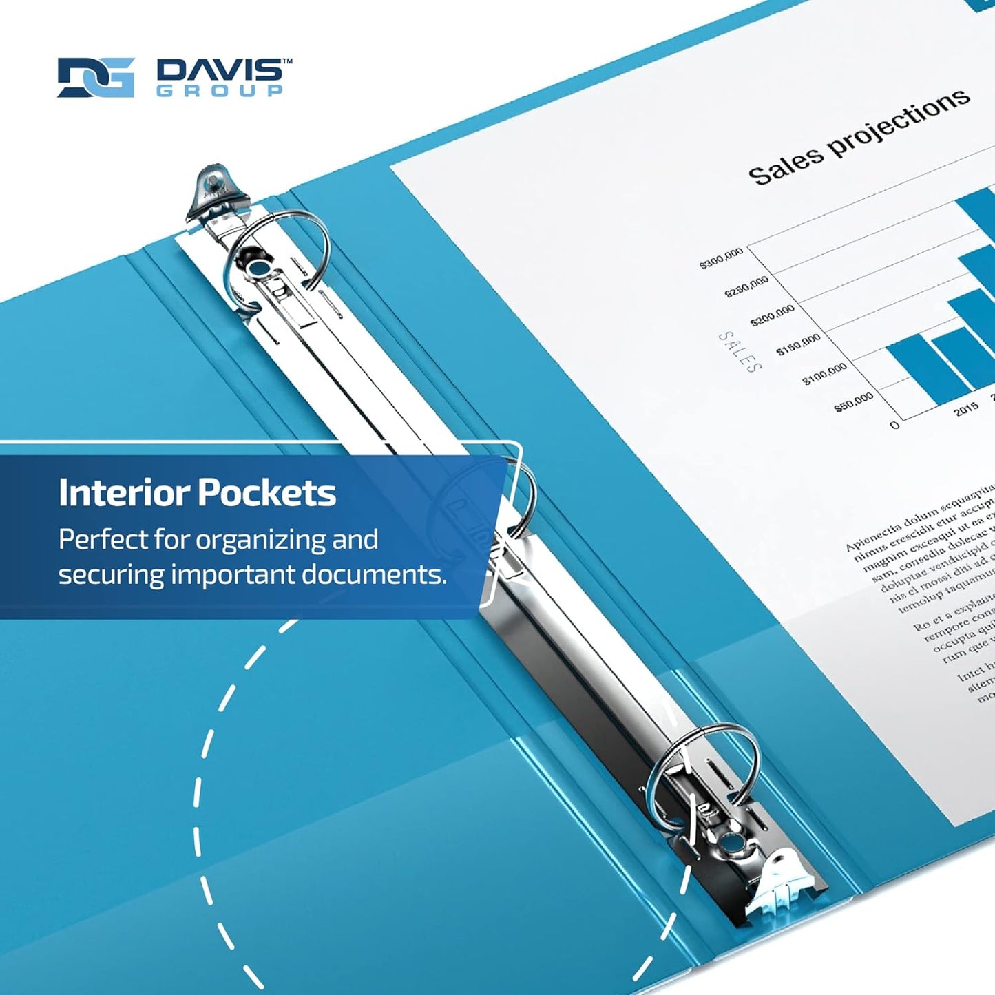 Premium Economy 6-Pack 3-Ring Binders for School or Office, Round-Ring Binders, 2 Inch, Turquoise
