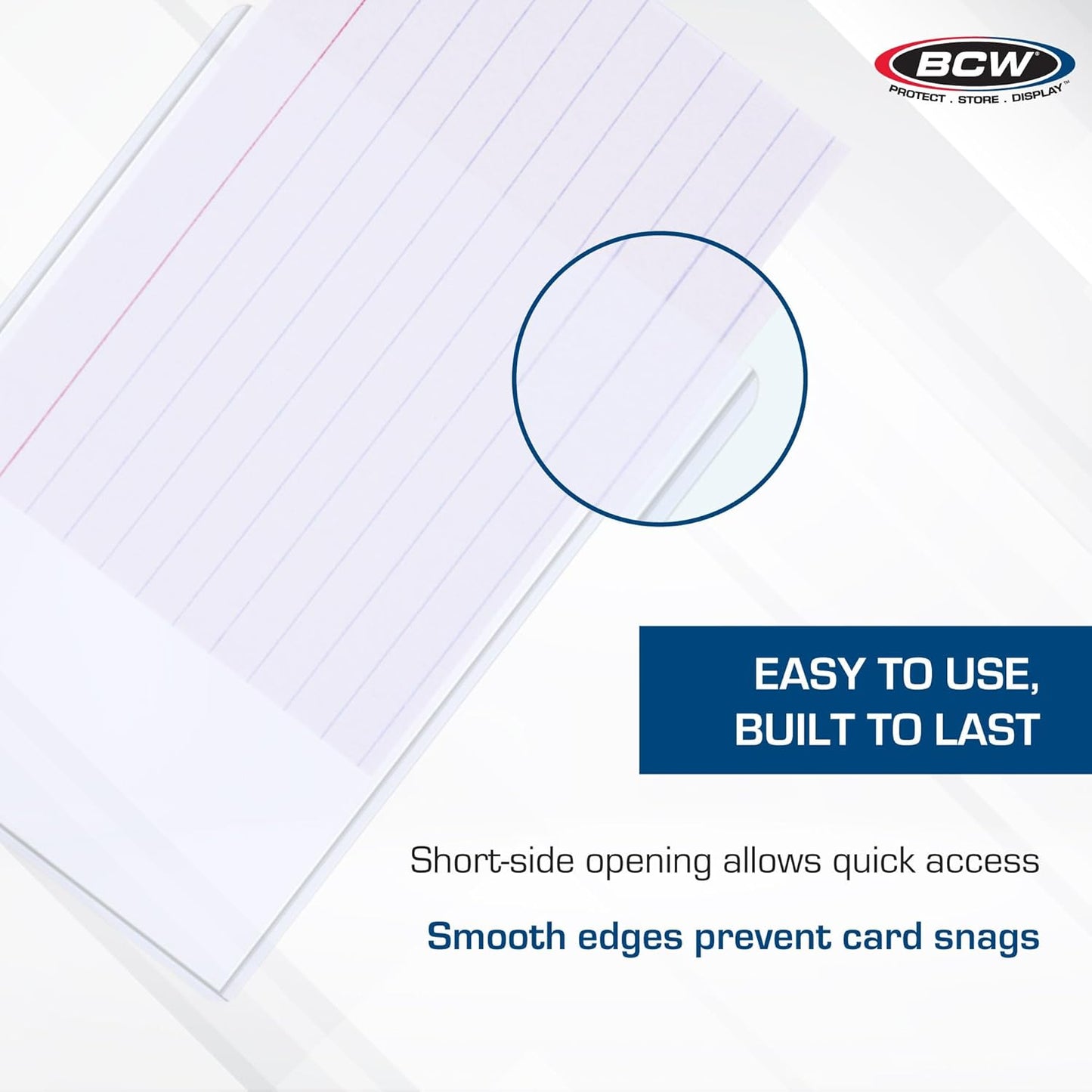 BCW 3.5x5 Topload Holder - 100 Pack | Premium Rigid Plastic Protector Case for Trading Cards, Index Cards, and Photos | Perfect Fit for Transformer TCG, Magic: The Gathering, and More