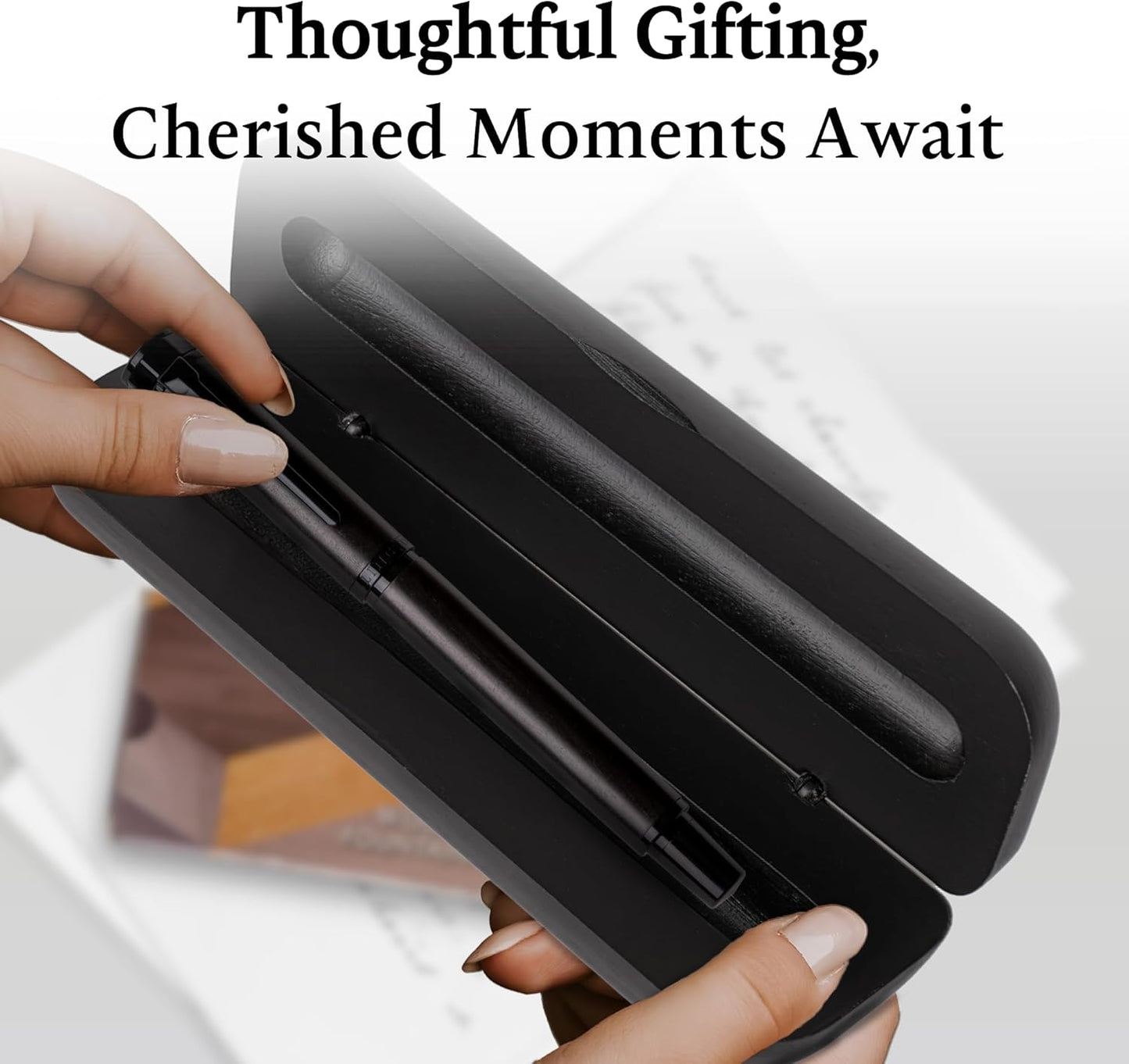 Elegant Wood Fountain Pen Set – Includes Wooden Pen Box, Ink Converter, 6 Ink Cartridges, and Gift Box – Writing, Calligraphy