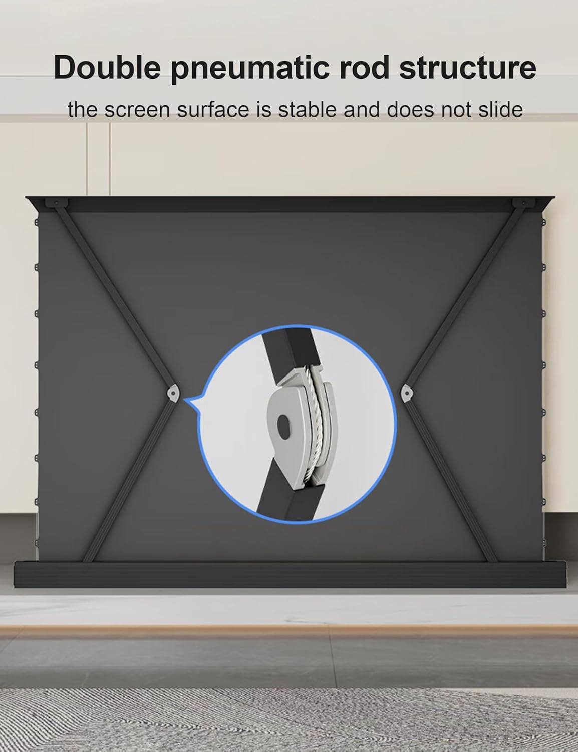 IN&VI Fresnel Motorized Floor Rising Projector Screen for Long/Standard Projector,Motorized Projector Screen 4K/8K Ultra HD 3D Active,ALR Movie Screen for Home Theater,95% Ambient Light Rejecting