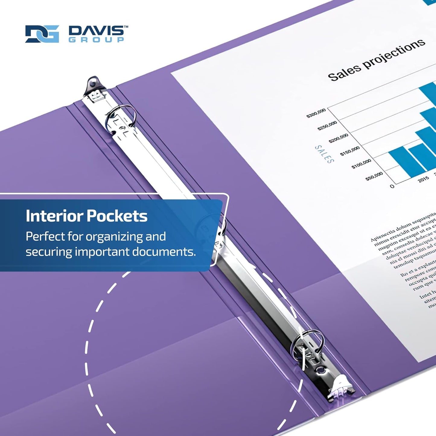 Premium Economy 6-Pack 3-Ring Binders for School or Office, Round-Ring Binders, 1 Inch, Purple