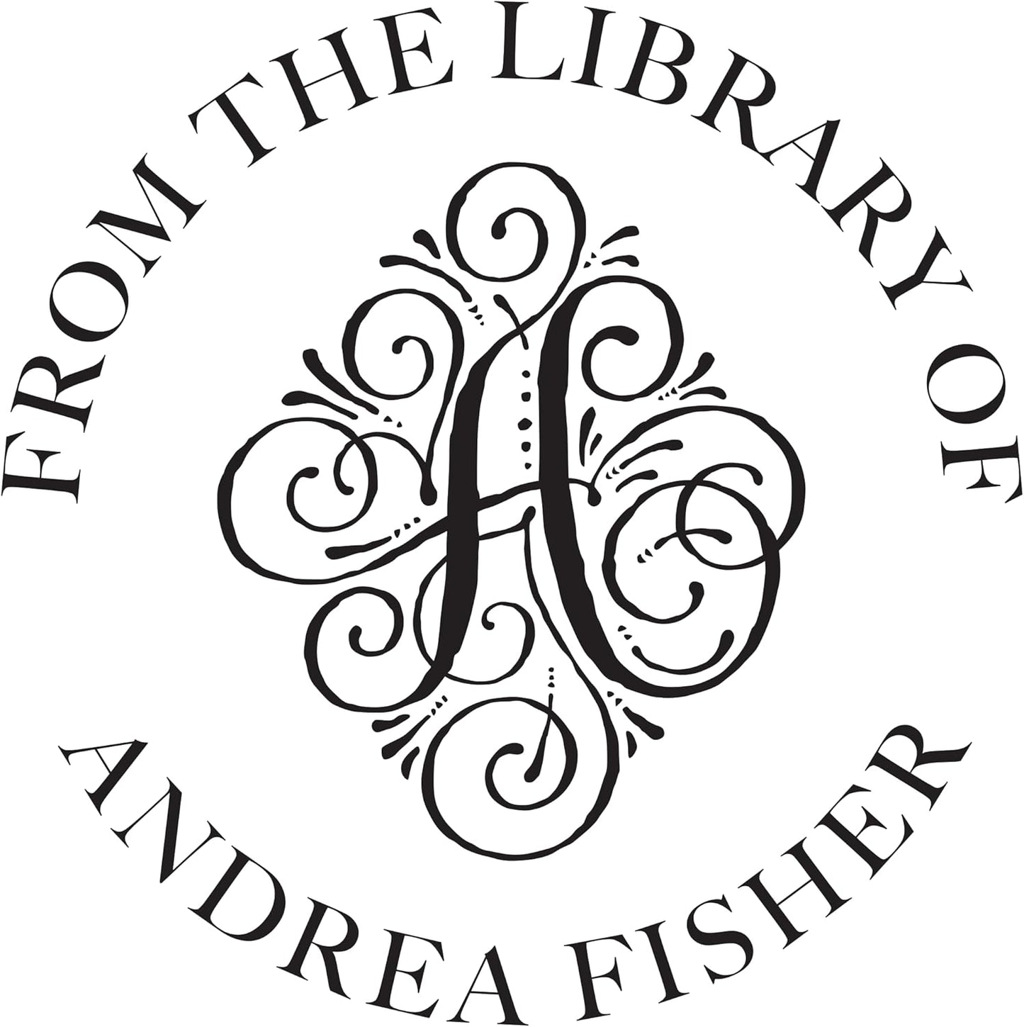 Book Embosser Personalized with Fancy Monogram Initial in Center, Custom Round Library Book Embossing Tool, Teacher School Book Stamp, Ex Libris Embosser, Gift for Book Lover