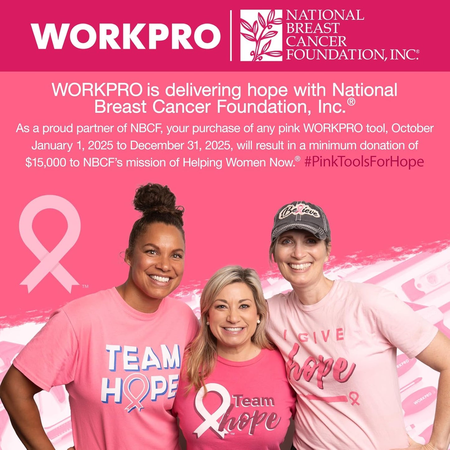 WORKPRO Pink Cordless Hot Melt Glue Gun, 7.2V Rechargeable Fast Preheating Glue Gun Kit with 20 Pc Premium Mini Glue Stick, Automatic-Power-Off Hot Glue Gun for Art, Craft, Decoration - Pink Ribbon