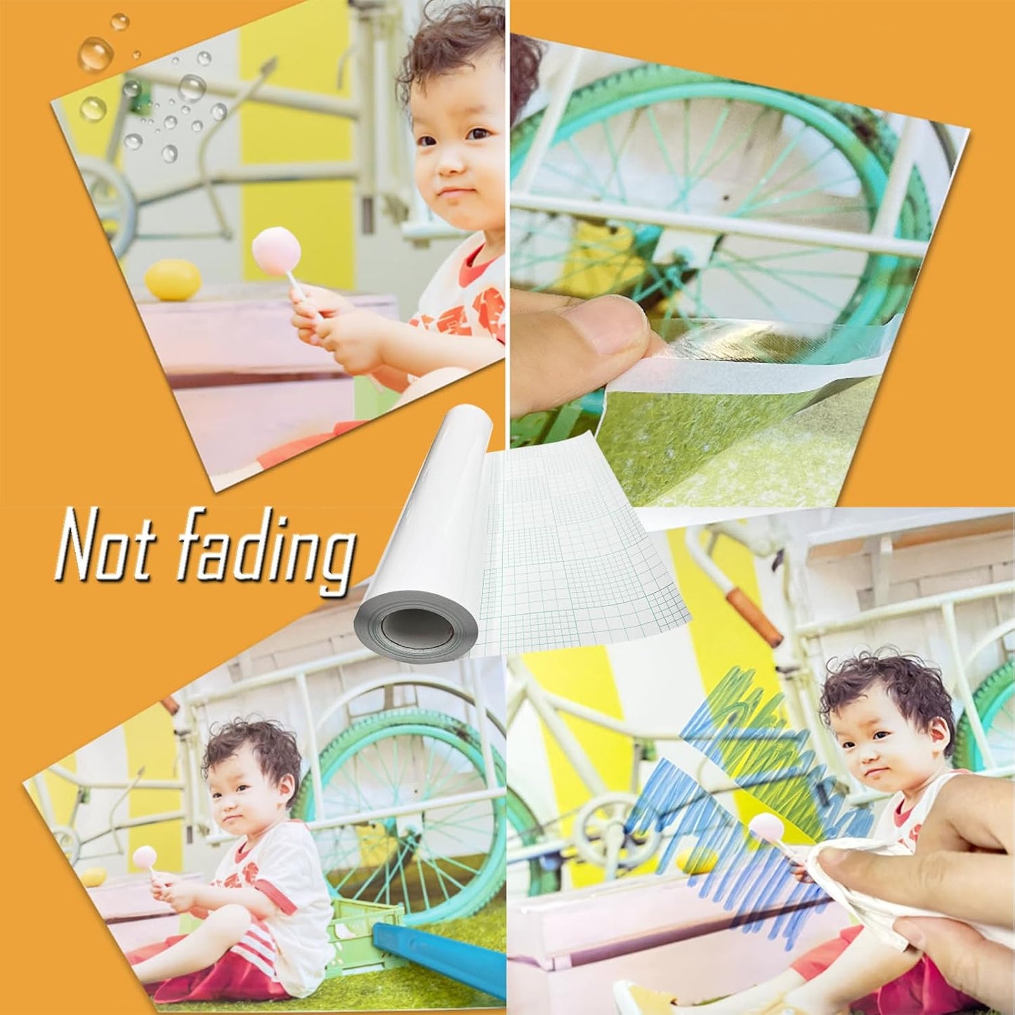 INTBUYING Cold Laminating Film Glossy Roll 25''x180 Vinyl Cold Lamination Film Self-Adhesive Laminating Vinyl Roll