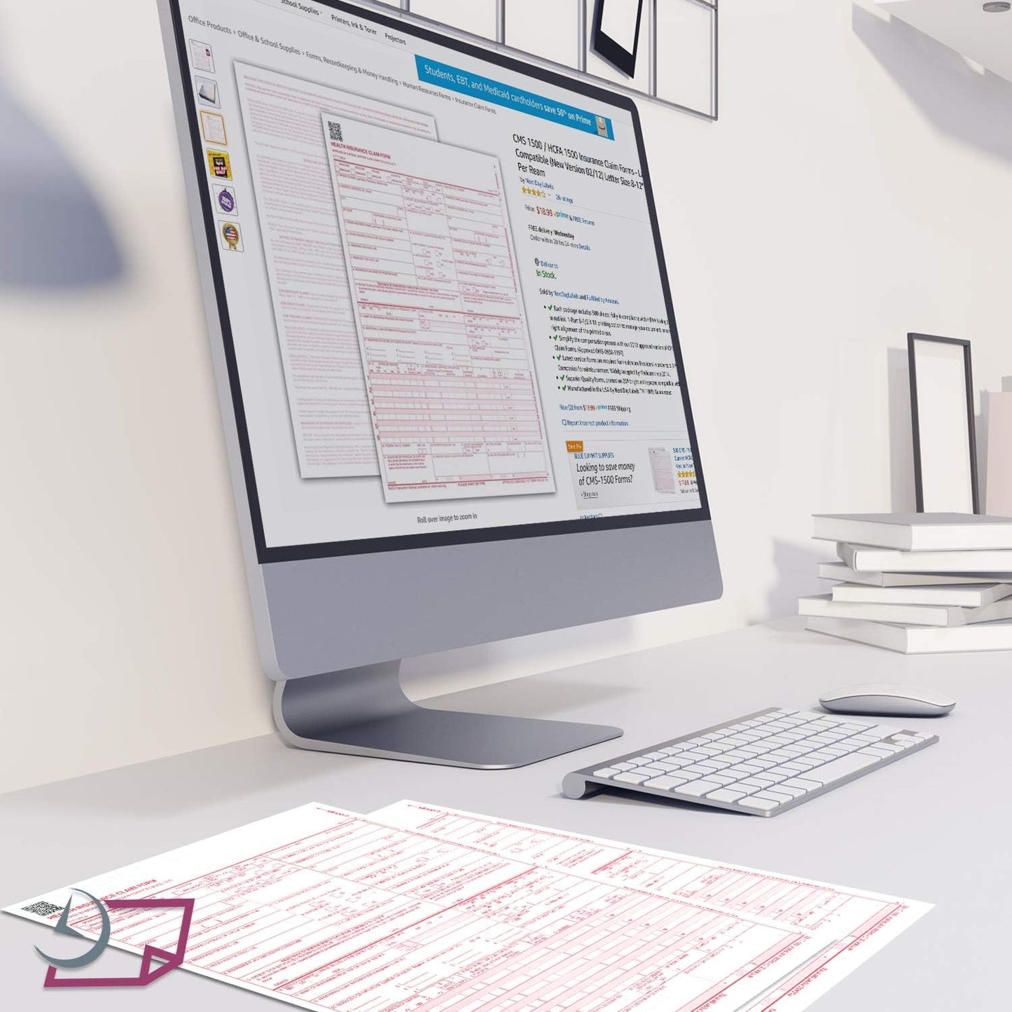 NextDayLabels - CMS 1500 / HCFA 1500 Insurance Claim Forms - Laser/Ink-Jet Compatible (New Version 02/12) Letter Size 8-12" x 11", 500 Sheets Per Pack