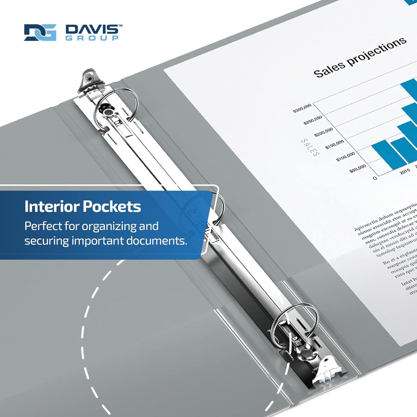 Premium Economy 6-Pack 3-Ring Binders for School or Office, Round-Ring Binders, 2 Inch, Gray