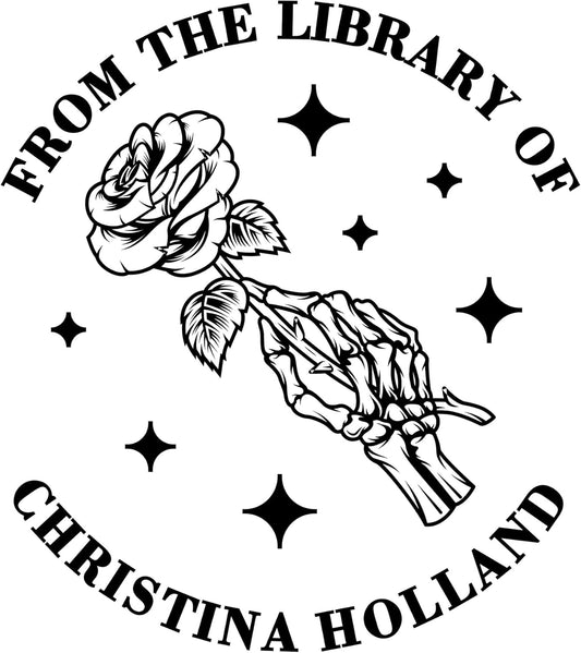 from The Library of Embossers & Stamps for Fantasy Book Readers | Custom Embosser | Custom Stamp | Ex Libris | Elevate Your Fantasy Collection of Stories and Novels (Design 17, Self-Inking Stamp)