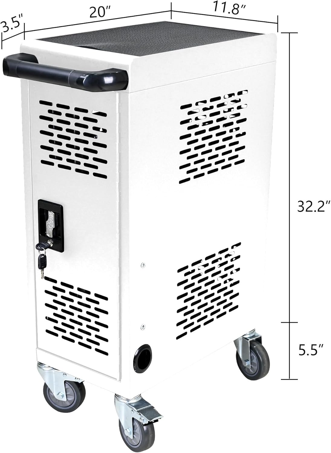 16 Device Mobile Charging Station for Laptops/Tablets/iPads/Chromebooks,16 Bay Lockable Charging Cabinet with Cable Management & Power Strip Included, Laptop & Tablet Storage Carts,Easy Assembly