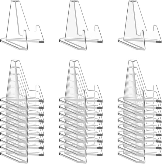 Card Display Stand, 30 Pack Clear Card Stands, Arcylic Card Display, Mini Card Stands for Sports Cards, Sports Card Holder, Graded Card Display (1.4 Inch)