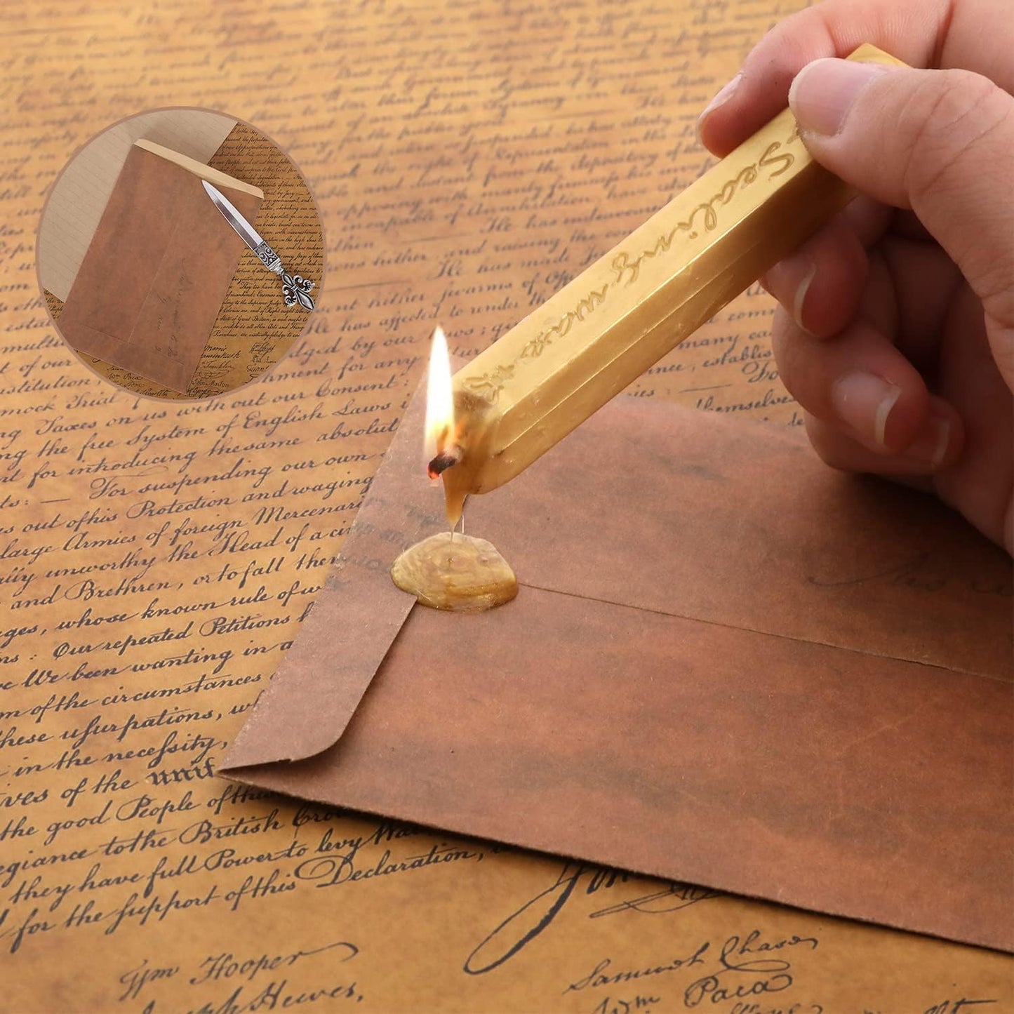 Vintage Quill Pen Ink Set,Feather Quill Pens with Wooden Calligraphy Pen, Including 7 Different Sizes of Nib, Calligraphy Pen Set Gift & Women and Man(Grey)