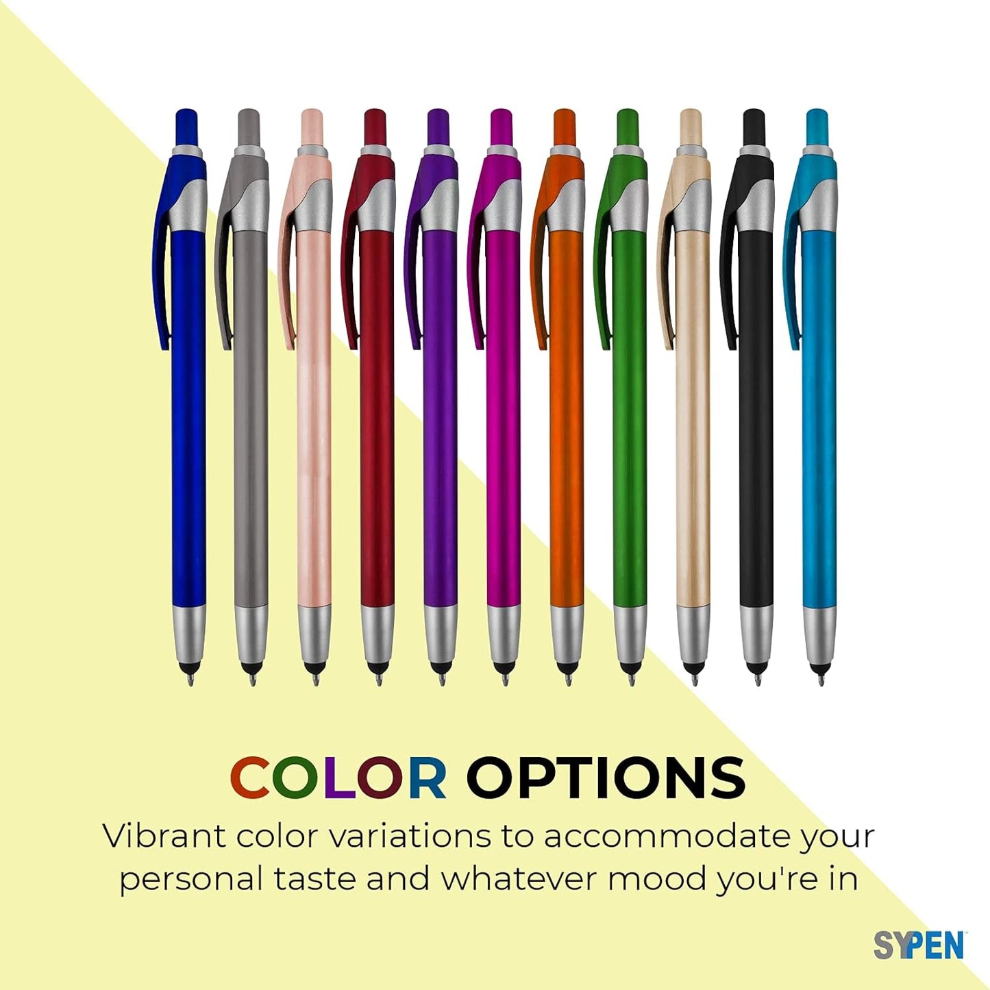 Personalized with Your Custom Logo or Text Pens-Pack of 300- for Marketing, Parties, and Events, 2 in 1 Capacitive Stylus & Ballpoint Pen Compatible with Touchscreen Devices, Black Ink, Red Pens