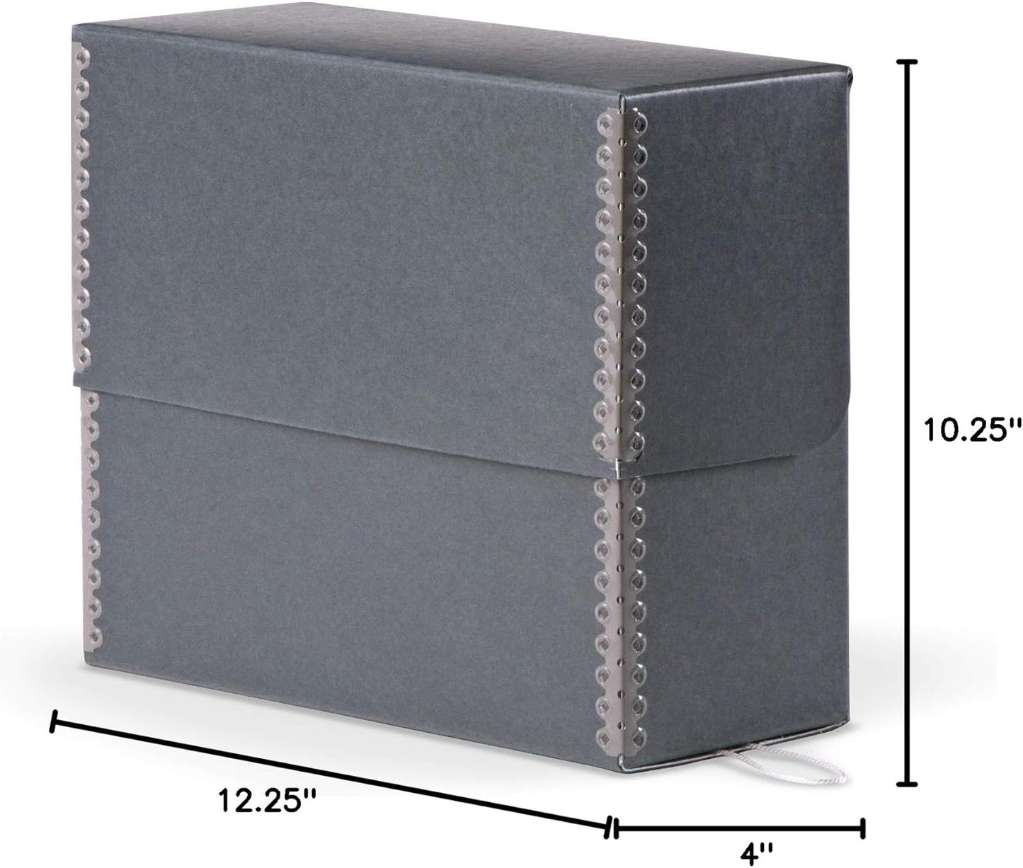 Gaylord Archival Blue/Grey Flip-Top Document Storage Box - 4W x 12 1/4L x 10 1/4" H