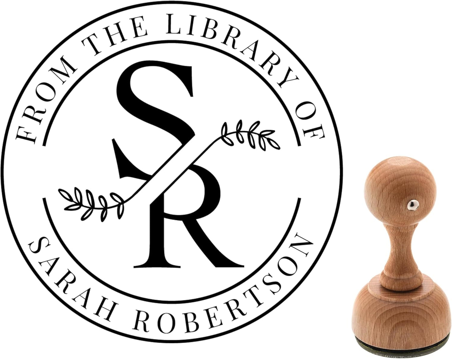 Custom Personalized Book Stamp or Embosser from The Library of Ex Libris Stamper Name Stamps for Books Bookplate Embossers Book Lovers (Embosser Stamp 1 Piece)