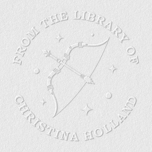 from The Library of Embossers & Stamps for Fantasy Book Readers | Custom Embosser | Custom Stamp | Ex Libris | Elevate Your Fantasy Collection of Stories and Novels (Design 1, Embosser)