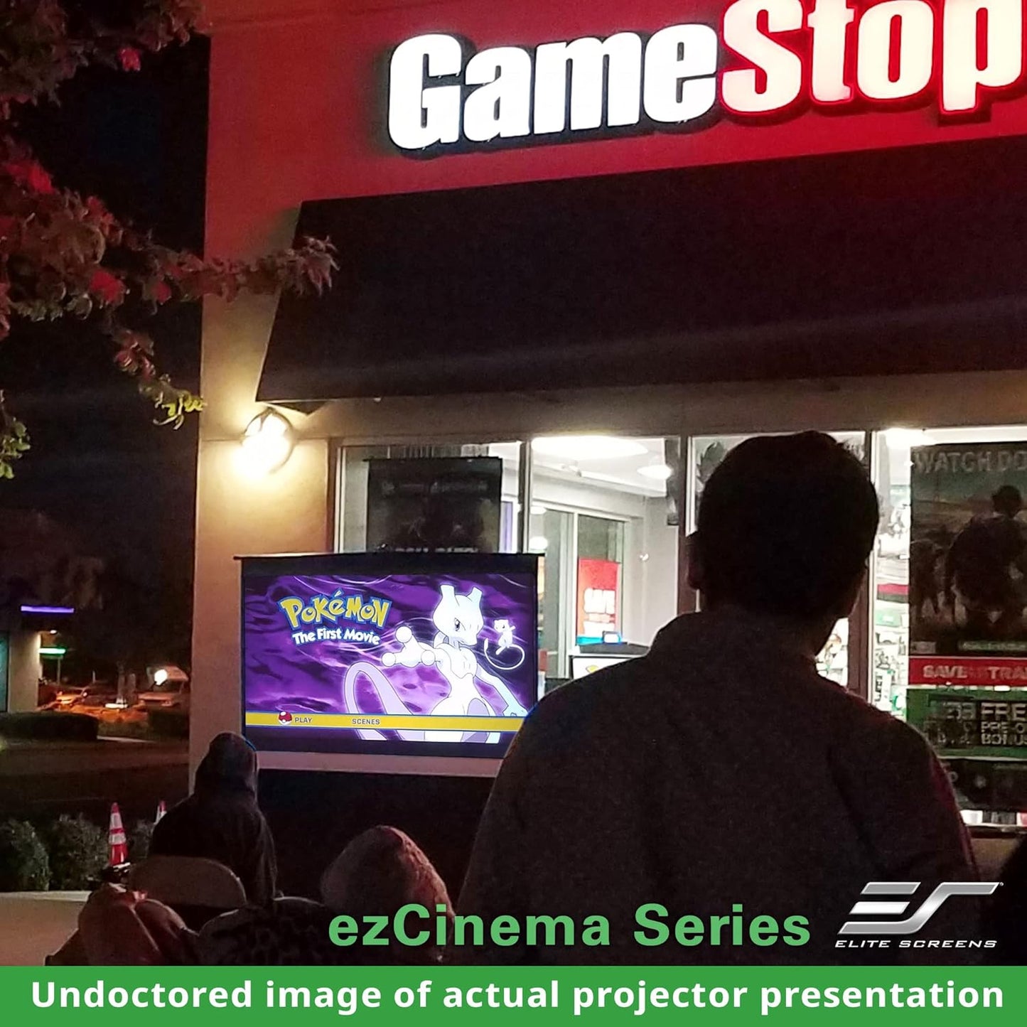 Elite Screens ezCinema Series 120-Inch Projector Screen 16:9 – Portable Floor Pull-Up Manual Projection Screen for Indoor Outdoor, 4K 8K Ultra HD 3D Ready, Home Theater Office Church – F120NWH