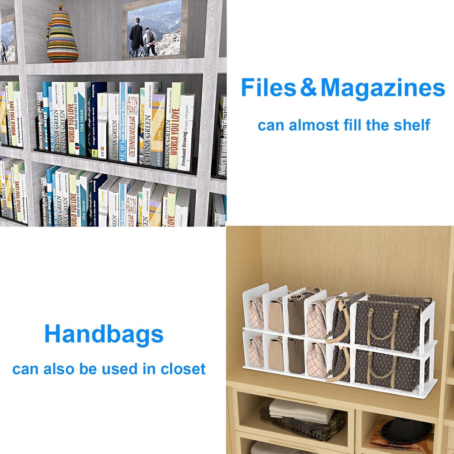 6 Pieces Upright Boards, Accessory Parts of Expandable File Folder Holder, Black