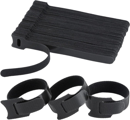 120PCS 6 Inch Reusable Cable Ties Wire Ties Cord Organizer Cable Organizer Adjustable Management Black