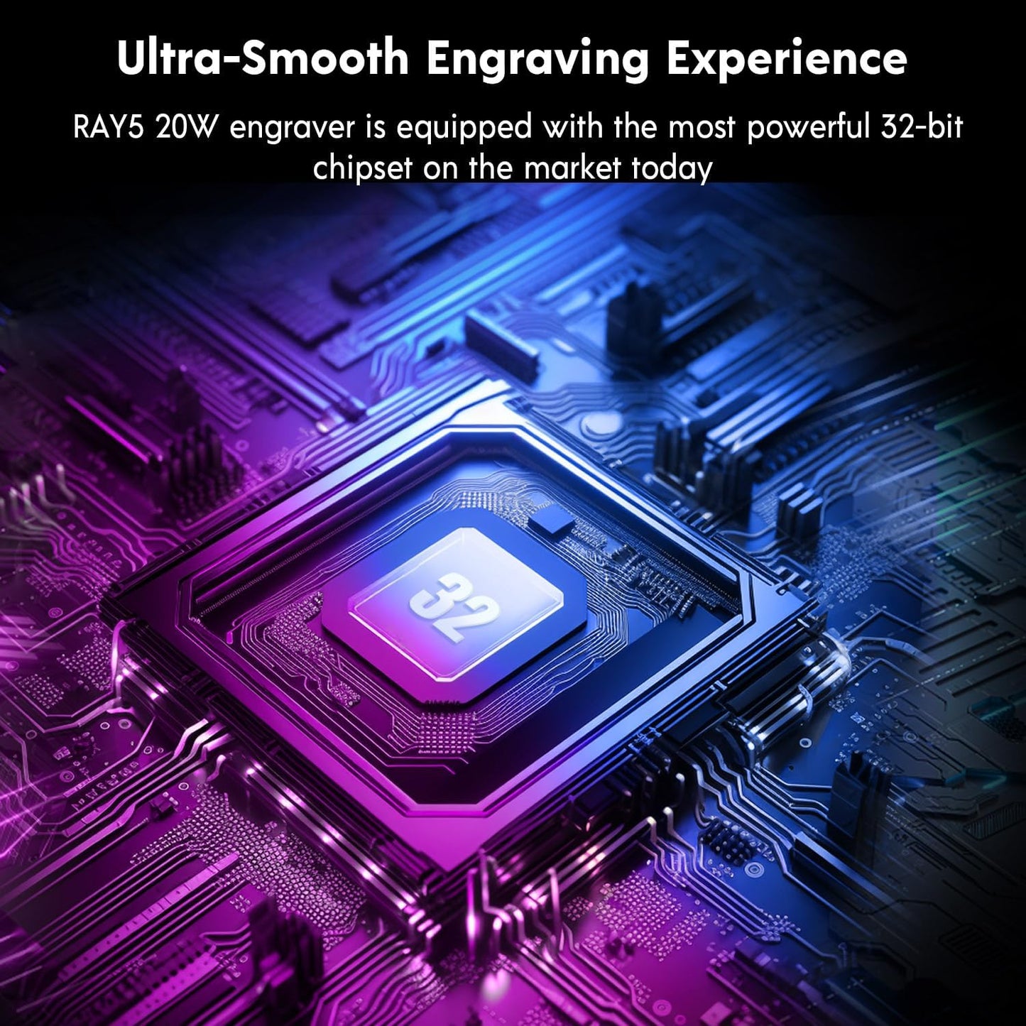 Longer RAY5 Upgraded 20000mW Laser Engraver Machine Bundle with Air Assist Kit, Exclusive 3.5" Touch Screen for DIY, Cutting Tool for Metal Coloring, Acrylic, Wood, Glass, Leather Class 4.