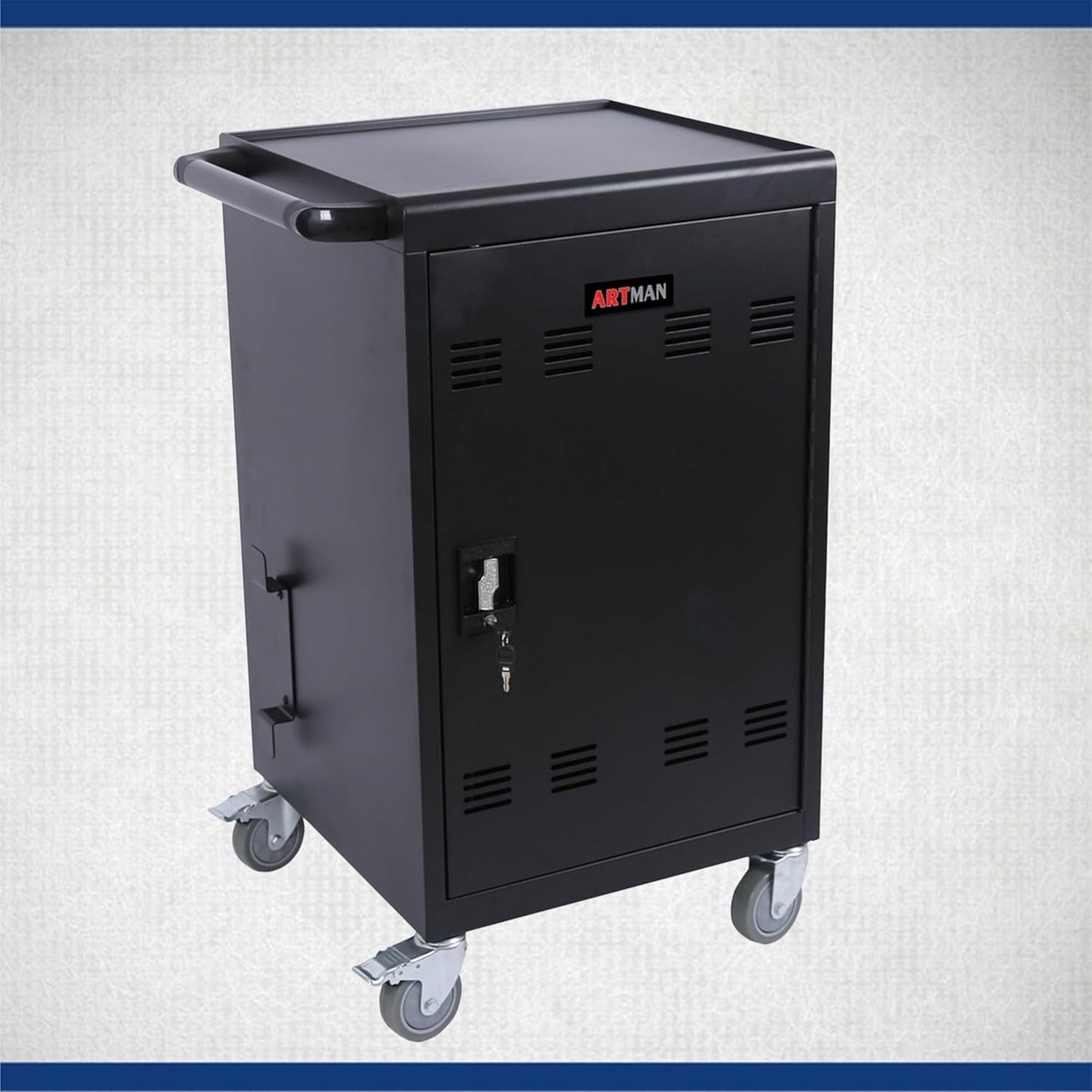 32 Device Mobile Charging Station for Laptops/Tablets/iPads/Chromebooks,32 Bay Lockable Charging Cabinet with Cable Management & Power Strip, Laptop & Tablet Storage Carts,Easy Assembly