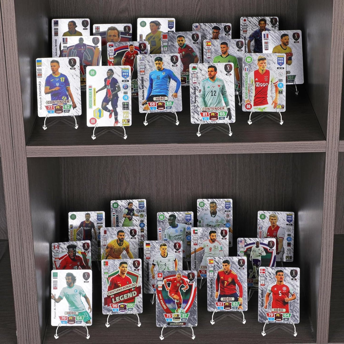 Card Display Stand, 30 Pack Clear Card Stands, Arcylic Card Display, Mini Card Stands for Sports Cards, Sports Card Holder, Graded Card Display (2.7 Inch)