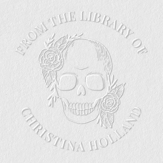 from The Library of Embossers & Stamps for Fantasy Book Readers | Custom Embosser | Custom Stamp | Ex Libris | Elevate Your Fantasy Collection of Stories and Novels (Design 16, Embosser)