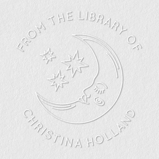 from The Library of Embossers & Stamps for Fantasy Book Readers | Custom Embosser | Custom Stamp | Ex Libris | Elevate Your Fantasy Collection of Stories and Novels (Design 12, Embosser)