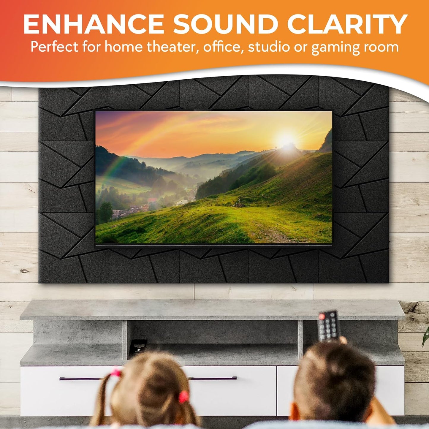 24-Pack Self-Adhesive Acoustic Panels – High-Density 12"x12"x0.4" Soundproof Foam for Studios, Offices & Home – Sleek Black Design