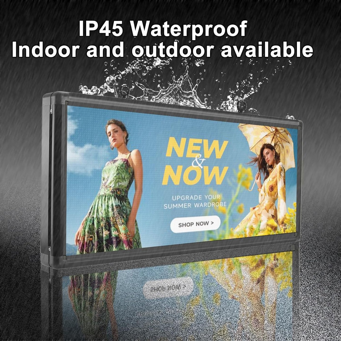 P6 Outdoor Full Color 40 x 18 inches Led Sign WIFI And USB Programmable Led Display With High Resolution Scrolling Texts, Colorful images and videos LED Advertising Screen Digital Board For Shop