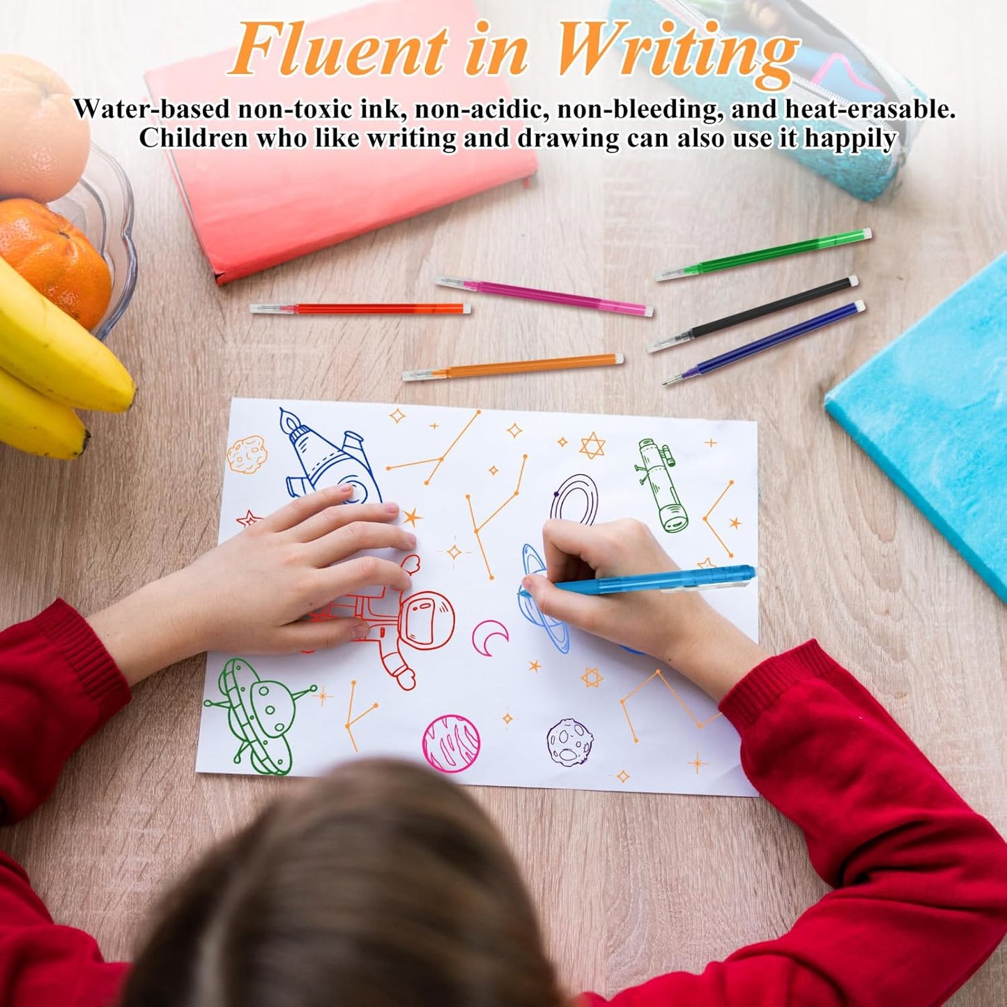 0.7 mm Erasable Gel Ink Pen Refills Compatible with Frixion Friction, Smooth Writing Multicolor Retractable Fine Point Pen Refill for School Office Home Art (8 Colors, 40)