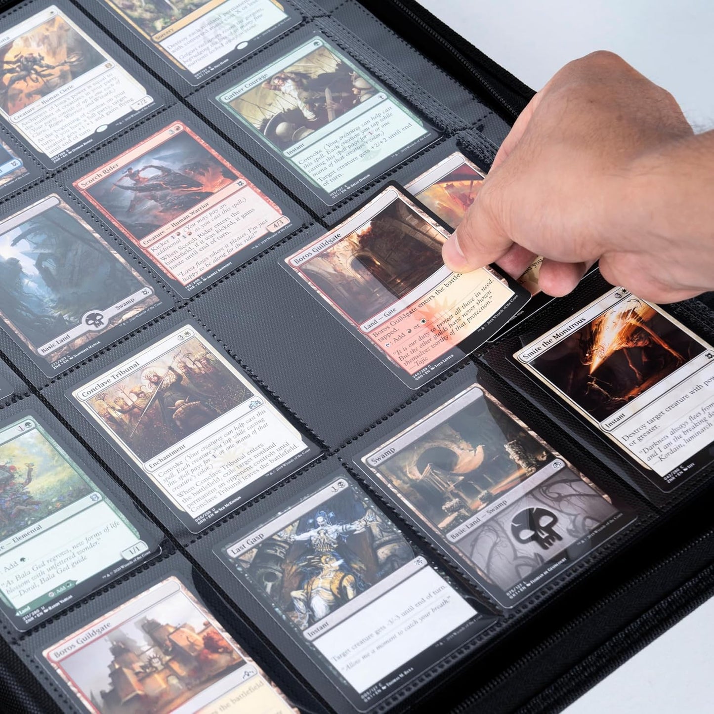 1408+ Pockets Trading Card Binder, 16-Pocket Card Ablum Compatible with MTG,Sports Cards & Other Standard Size Trading Card (Green)